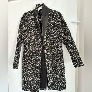 All Saints Black and Brown Patterned Coat